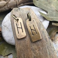 Hagalaz Rune Charm, Bronze Rune Pendant, Viking Rune Jewelry, Nordic Norse, Hand Carved, Leather & Vegan Cords, Elder Futhark, Handmade Art