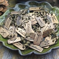 Ingwaz Rune, Bronze Rune Charm, Hand Carved, Viking Pendant, Men Women, Elder Futhark, Norse Nordic Gifts, Leather & Vegan Necklace Cords