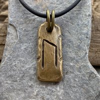 Uruz Rune, Bronze Charm, Men's Rune Jewelry, Rune Jewelry, Uruz Nordic Rune, Elder Futhark, Viking Jewelry, Soul Harbor Jewelry, Runes