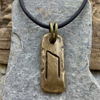 Uruz Rune, Bronze Charm, Men's Rune Jewelry, Rune Jewelry, Uruz Nordic Rune, Elder Futhark, Viking Jewelry, Soul Harbor Jewelry, Runes