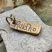 Raido Rune, Raidho Bronze Rune Charm, Viking Rune Jewelry, Men's Rune Jewelry, Nordic Gifts, Hand Carved Elder Futhark, Leather Vegan Cords