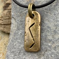 Sowilo Rune, Bronze Rune Pendant, Viking Jewelry, Viking Runes, Men's Rune Jewelry, Rune Jewelry, Nordic Jewelry, Elder Futhark, Sowilo Rune