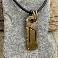 Uruz Rune, Bronze Charm, Men's Rune Jewelry, Rune Jewelry, Uruz Nordic Rune, Elder Futhark, Viking Jewelry, Soul Harbor Jewelry, Runes