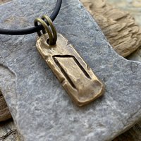 Uruz Rune, Bronze Charm, Men's Rune Jewelry, Rune Jewelry, Uruz Nordic Rune, Elder Futhark, Viking Jewelry, Soul Harbor Jewelry, Runes