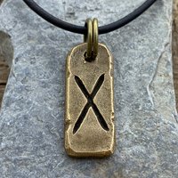 Gebo Rune, Bronze Rune Pendant, Viking Jewelry, Viking Runes, Men's Rune Jewelry, Rune Jewelry, Nordic Jewelry, Elder Futhark, Nordic Gebo
