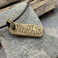 Nauthiz Rune, Bronze Charm, Men's Rune Jewelry, Nauthiz Nordic Rune, Elder Futhark, Viking Jewelry, Hand Carved, Soul Harbor Jewelry