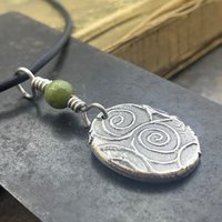 Celtic Cross, Sterling Silver, Connemara Marble, Irish Celtic Jewelry, Wax Seal Charm, Irish Pagan, Handcrafted, Artisan Jewelry, Faith