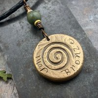 Celtic Love Knot, Bronze Trinity Charm, Connemara Marble, Wax Seal Charm, Irish Celtic Jewelry, St. Patrick's Day Gifts, Infinity, Eternity
