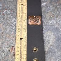 Tree of Life, Copper & Leather Cuff Bracelet, Unisex Jewelry, Hand Carved, Brown Leather Adjustable Cuff, Size 6.75-8, Earthy Rustic Jewelry