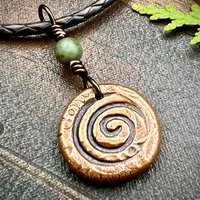 Raven Copper Wax Seal Charm, Irish Celtic Jewelry, Connemara Marble, Pagan Wicca Gifts, Celtic Goddess, Rhiannon Morrigan, Handmade Jewelry