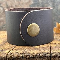 Tree of Life, Copper & Leather Cuff Bracelet, Unisex Jewelry, Hand Carved, Brown Leather Adjustable Cuff, Size 6.75-8, Earthy Rustic Jewelry