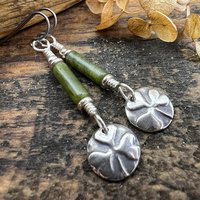 Shamrock Earrings, Connemara Marble, Irish Shamrock, Irish Celtic Jewelry, Clover Earrings, Sterling Silver, Silver and Green, Anniversary