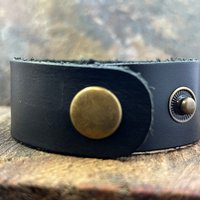 Celtic Hounds, Copper & Leather Cuff Bracelet, Irish Celtic, Unisex Jewelry, Black Leather Adjustable Cuff, Size 6.75-8, Earthy Rustic