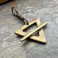 Earth Element, Bronze Elemental Signs, Pagan Gift, Astrological Signs, Taurus, Virgo, Capricorn, Winter, Elemental Symbols, Anniversary Gift