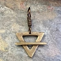 Earth Element, Bronze Elemental Signs, Pagan Gift, Astrological Signs, Taurus, Virgo, Capricorn, Winter, Elemental Symbols, Anniversary Gift
