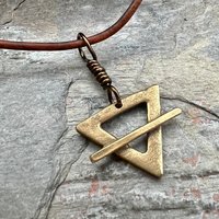 Earth Element, Bronze Elemental Signs, Pagan Gift, Astrological Signs, Taurus, Virgo, Capricorn, Winter, Elemental Symbols, Anniversary Gift