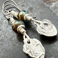 Acorn Sterling Silver Earrings, Hypoallergenic, Niobium Ear Wires, Czech Glass, Oak Tree Jewelry, Tiny Acorns, Druid, Earthy Woodland Gifts