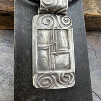 St. Brigid’s Cross, Sterling Silver Cross Necklace, Irish Celtic Jewelry, Pagan Celtic Witch, Celtic Spirals, Handmade Art Jewelry