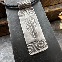 Oak Leaf Pendant, Sterling Silver, Sacred Celtic Trees, Irish Celtic Spirals, Druid Dryad, Pagan Earth, Crann Bethadh, Celtic Tree of Life