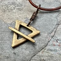 Earth Element, Bronze Elemental Signs, Pagan Gift, Astrological Signs, Taurus, Virgo, Capricorn, Winter, Elemental Symbols, Anniversary Gift