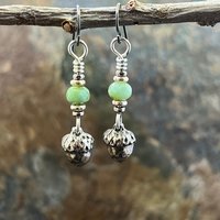 Acorn Sterling Silver Earrings, Hypoallergenic, Niobium Ear Wires, Czech Glass, Oak Tree Jewelry, Tiny Acorns, Druid, Earthy Woodland Gifts