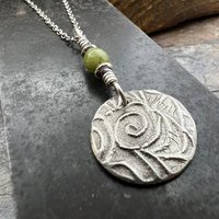 Tree of Life, Sterling Silver Charm, Connemara Marble, Silver Tree Necklace, Leather & Vegan Cords, Stainless Steel Chain, Earthy Nature