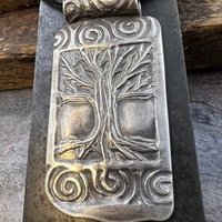 Tree of Life Pendant, Sterling Silver Tree Necklace, Irish Celtic Jewelry, Pagan Celtic Witch, Druid Sacred Trees, Celtic Spirals, Handmade