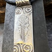 Oak Leaf Pendant, Sterling Silver, Sacred Celtic Trees, Irish Celtic Spirals, Druid Dryad, Pagan Earth, Crann Bethadh, Celtic Tree of Life