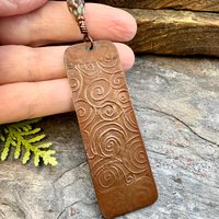 Raven Full Moon, Copper Pendant, Celtic Spirals, Colorful Patina, Czech Glass, Leather & Vegan Cords, Handmade Art Jewelry, Pagan Witch Gift