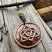 Celtic Love Knot, Copper Heart Trinity Knot Charm, Connemara Marble, Wax Seal Charm, Irish Celtic Jewelry, Soul Mate, Infinity, Eternity