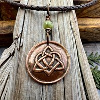 Celtic Love Knot, Copper Heart Trinity Knot Charm, Connemara Marble, Wax Seal Charm, Irish Celtic Jewelry, Soul Mate, Infinity, Eternity