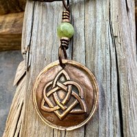 Celtic Love Knot, Copper Heart Trinity Knot Charm, Connemara Marble, Wax Seal Charm, Irish Celtic Jewelry, Soul Mate, Infinity, Eternity