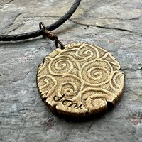 Compass Rose Charm, Bronze Compass Necklace, Nautical Sailing Sea, Protection Guidance Talisman, Men's Unisex Jewelry, Rustic Seaworn