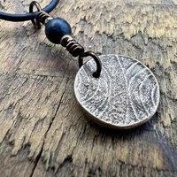 Triskele Charm, Bronze Necklace, Wax Seal Charm, Kilkenny Black, Irish Celtic Pagan, 8th Anniversary, Celtic Witch, Triskelion Triple Spiral