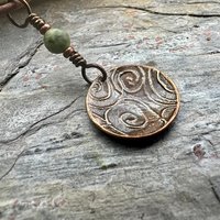 Copper Celtic Cross, Wax Seal Charm, Connemara Marble, Irish Celtic, Copper Cross Necklace, Leather & Vegan Cords, Handmade Art Jewelry