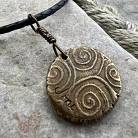 Compass Rose Charm, Bronze Compass Necklace, Nautical, Boats Sailing Sea, Protection Guidance Talisman, Men's Unisex Jewelry, Rustic Seaworn