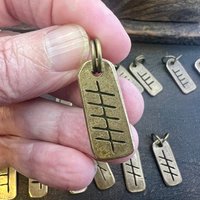 Celtic Tree Astrology, Bronze Ogham, Birth Charms, Horoscope, Hand Carved, Irish Sacred Trees, Celtic Witch, Pagan Gifts, Druid, Tree Lovers