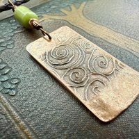 Saint Brigid's Cross, Copper & Connemara Marble Pendant, Irish Celtic Jewelry, Brigit Bridget, St Brigid of Kildare, Irish Cross, Imbolc
