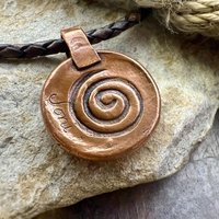 Door County Wisconsin, Anchor Charm, Copper Pendant, Celtic Spiral, Nautical Sailing, Protection Guidance Talisman, Great Lakes, Journey