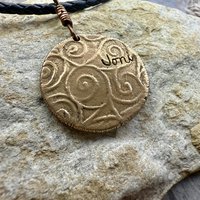 Door County Wisconsin, Anchor Charm, Bronze Pendant, Celtic Spirals, Nautical Sailing, Protection Guidance Talisman, Great Lakes, Journey