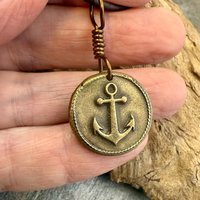 Anchor Bronze Charm, Door County WI, Nautical Sailing, Protection Guidance Talisman, Lake Michigan, Journey, Maritime Jewelry, Eco Friendly