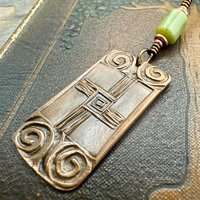 Saint Brigid's Cross, Copper & Connemara Marble Pendant, Irish Celtic Jewelry, Brigit Bridget, St Brigid of Kildare, Irish Cross, Imbolc