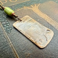 Saint Brigid's Cross, Copper & Connemara Marble Pendant, Irish Celtic Jewelry, Brigit Bridget, St Brigid of Kildare, Irish Cross, Imbolc