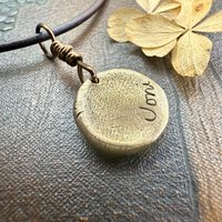 Bronze Cherry Charm, Door County Cherries, Handmade Bronze, Leather Vegan Cords, Wisconsin Cherry Trees, Souvenir Talisman of Door County