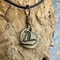 Sailboat Charm, Bronze Pendant, Door County, WI, Nautical Sailing, Protection Guidance Talisman, Great Lakes, Journey