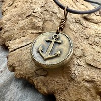 Anchor Bronze Charm, Door County WI, Nautical Sailing, Protection Guidance Talisman, Lake Michigan, Journey, Maritime Jewelry, Eco Friendly