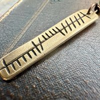 Anam Cara Ogham Necklace, Soul Friend, Bronze Bar Charm, Connemara Marble, Irish Celtic, Soul Mate, Gifts of Love, Irish Gaelic, Best Friend