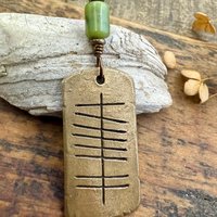 Love Ogham Bronze Charm, Grá Irish Love, Irish Gaelic, 8th Wedding Anniversary, Irish Celtic Jewelry, Celtic Witch, Pagan Love, Hand Carved