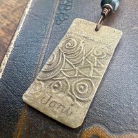 Saint Brigid's Cross, Bronze & Connemara Marble Pendant, Irish Celtic Jewelry, Brigit Bridget, St Brigid of Kildare, Irish Cross, Imbolc