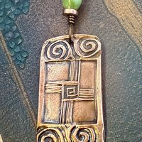 Saint Brigid's Cross, Copper & Connemara Marble Pendant, Irish Celtic Jewelry, Brigit Bridget, St Brigid of Kildare, Irish Cross, Imbolc